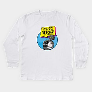 Coffee will Rescue You. Kids Long Sleeve T-Shirt